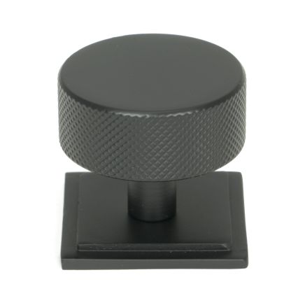 Matt Black Brompton Cabinet Knob - 38mm (Square)