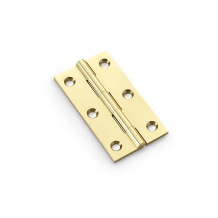 Alexander & Wilks - Heavy Pattern Solid Brass Cabinet Butt Hinge - Polished Brass - 3"