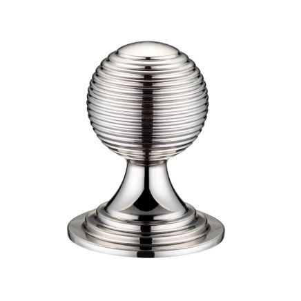 Zoo Hardware Queen Anne Ringed Knob 38mm rose dia. - Nickel