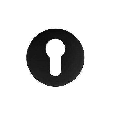 Zoo Hardware Euro Profile Escutcheon - Rosso Slim - 4mm - PVD Black