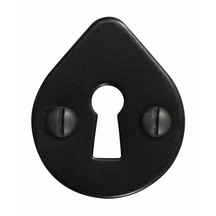 Oval Uncovered Escutcheon - Flat Black