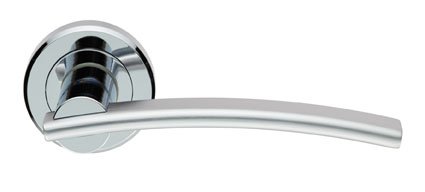 Serozzetta Cumulus Lever On Rose - Polished Chrome/Satin Chrome
