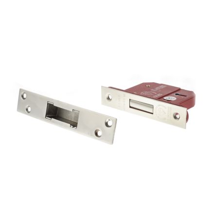 Atlantic 5 Lever Key Deadlock [BS] Keyed Alike 3" - Polished Chrome