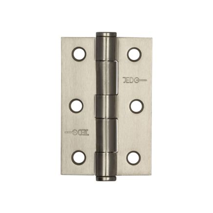 Jedo Grade 7 Steel Heavy Duty Button Tip Hinges 76x50x2mm Satin Nickel - By Frelan Hardware - J452BT-SN