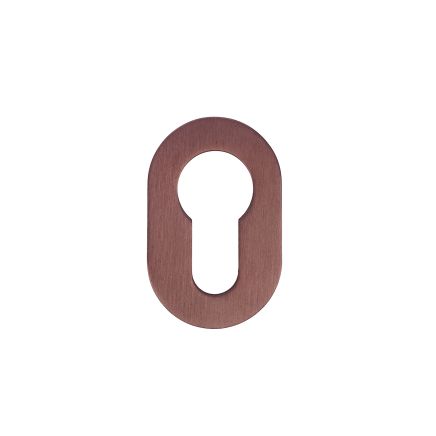 Zoo Hardware Euro Profile Escutcheon - Rosso Mini - 50 x 32 x 3 - PVD Bronze