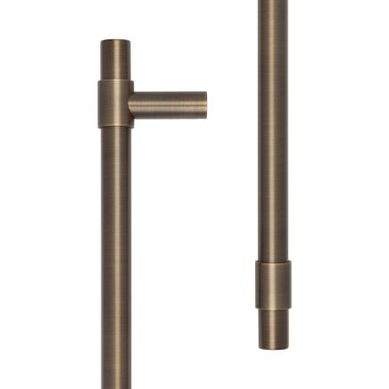 CRES 425mm Face Fix Antique Brass T-Bar Pull Handle - By Frelan Hardware - CRES3001ABFF