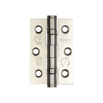 Jedo Stainless Steel Grade 7 Ball Bearing Hinges 76x50mm Polished Stainless Steel - By Frelan Hardware - J9502PSS