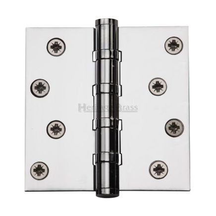 Heritage Brass Hinge Brass with Ball Bearing 4" x 4" Polished Chrome finish