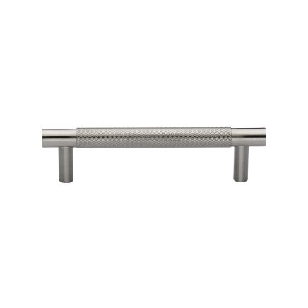 Heritage Brass Cabinet Pull Partial Knurl Design 96mm CTC Satin Nickel finish