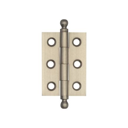 Hoxton Brass Finial Hinges 50x35mm Satin Nickel - By Frelan Hardware - HOX800SN