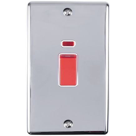 Eurolite Enhance Decorative 45Amp Switch with Neon Indicator Polished Chrome