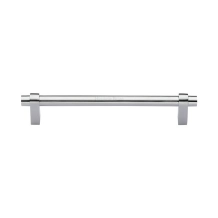 Heritage Brass Cabinet Pull Industrial Design 160mm CTC Satin Chrome Finish