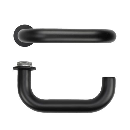 Zoo Hardware Maggiore Lever on 32mm Round Mini Rose - Black
