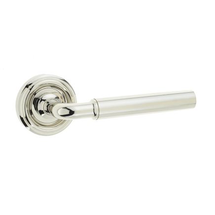 Elise Door Handle on Rose Polished Nickel - By Frelan Hardware - JV650PN