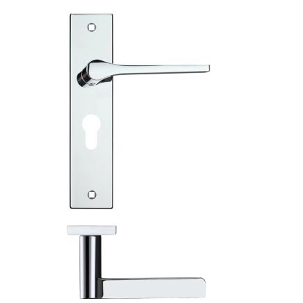 Zoo Hardware Draco lever on euro backplate - Chrome