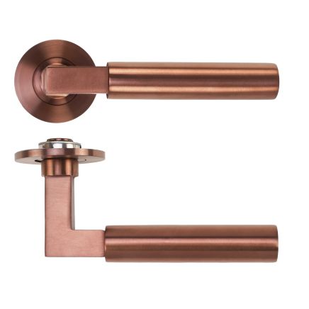 Zoo Hardware Garda Lever on 4mm Round Slim Sprung Rose - PVD Bronze