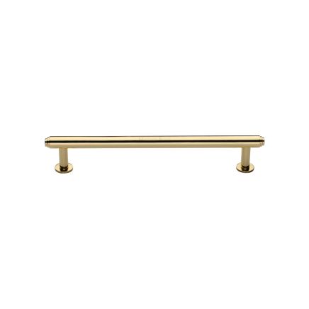 Heritage Brass Cabinet Pull Step Design with 16mm Rose 128mm CTC Polished Brass finish