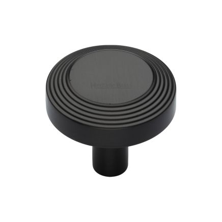 Heritage Brass Cabinet Knob Ridge Design 32mm Matt Bronze finishUK Registered Design Number 6194410