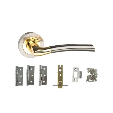 STATUS Indiana Door Handle Pack (Latch Set - 2.5" CE Latch, 3" Fire Rated Hinges x3)