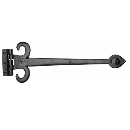The Tudor Fleur de Lys Hinge 18" Black Iron