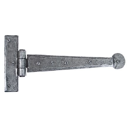 Pewter 9" Penny End T Hinge (pair)