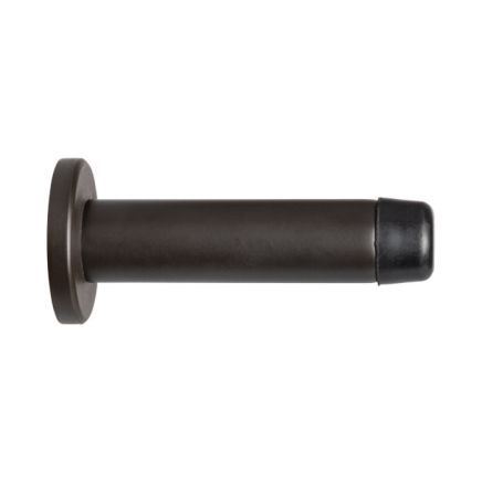 Cylinder Pattern Door Stop - With Rose - Matt Bronze
