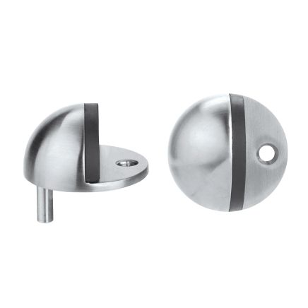 Zoo Hardware Door stop - floor mounted - oval - 45mm - Satin Stainless