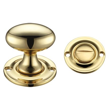 Zoo Hardware Oval Thumb Turn with Coin Release - 5mm spindle - Brass