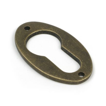 Burnished Brass Oval Euro Escutcheon