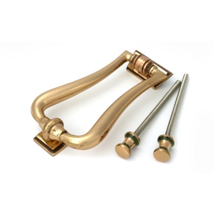 Polished Bronze Slimline Art Deco Door Knocker