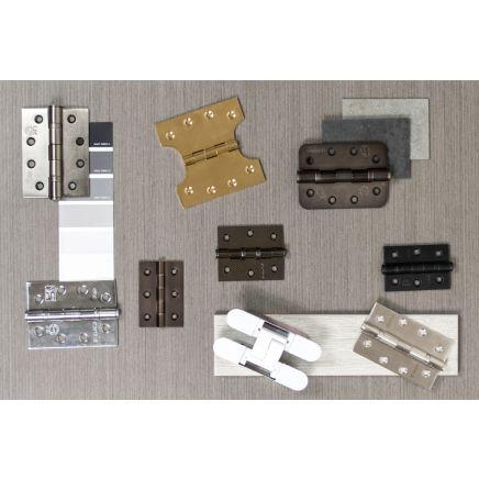 Atlantic (Solid Brass) Parliament Hinges 4" x 2" x 4mm - Satin Nickel (Pair)