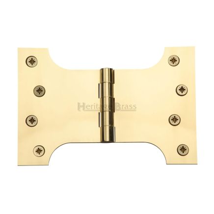 Heritage Brass Parliament Hinge Brass 4" x 4" x 6" Polished Brass finish