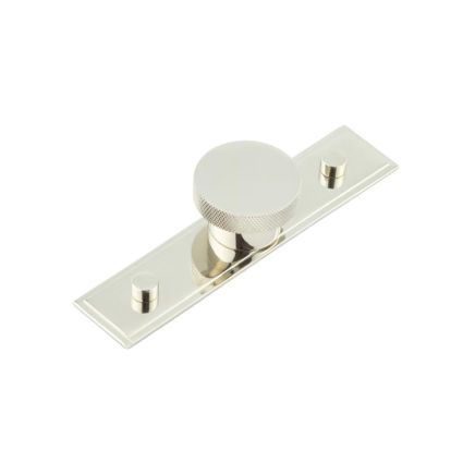 Wenlock Cupboard Knobs 40mm Stepped Backplate Polished Nickel - By Frelan Hardware - HOX-140PN-6090PN