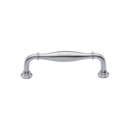 Heritage Brass Cabinet Pull Henley Traditional Design 102mm CTC Satin Chrome Finish