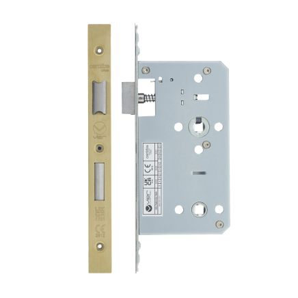 Zoo Hardware 2 Piece - DIN bathroom - 78mm c/c - backset 60mm - Brass
