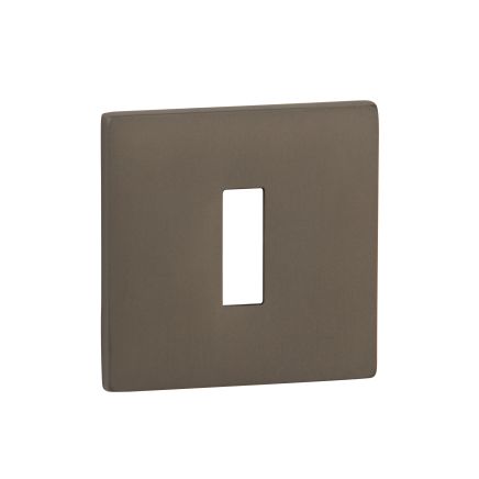 Tupai Rapido 5S Line Key Escutcheons on 5mm Slimline Square Rose - Titanium