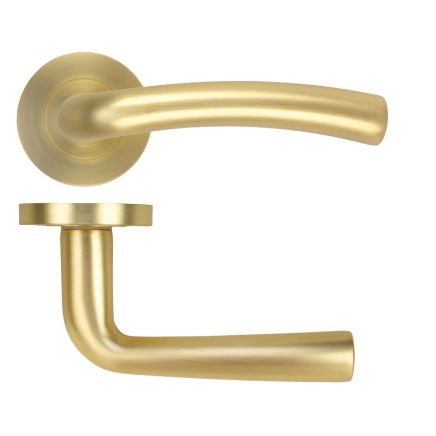 Zoo Hardware Seville lever on rose - Satin Brass