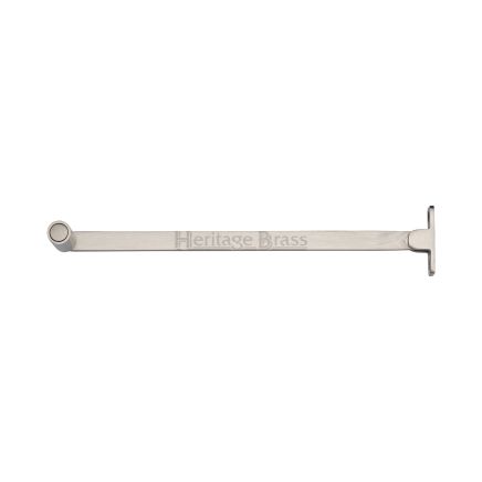 Heritage Brass Casement Stay Roller Arm Design 254mm Satin Nickel Finish