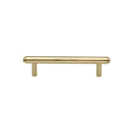 Heritage Brass Cabinet Pull Stepped Design 96mm CTC Polished Brass finish