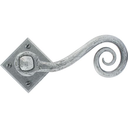 Pewter Monkeytail Lever on Rose Set (Diamond)
