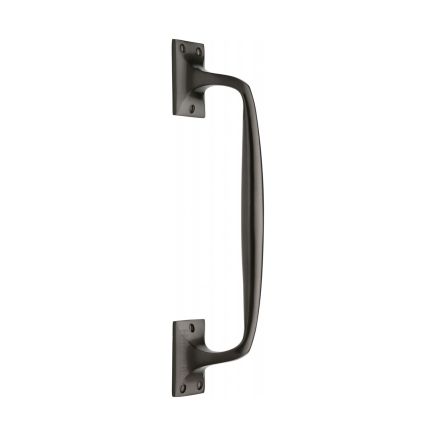Heritage Brass Door Pull Handle Cranked Design 12" Matt Bronze Finish