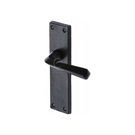 Black Iron Rustic Door Handle Lever Latch Bridgnorth Design