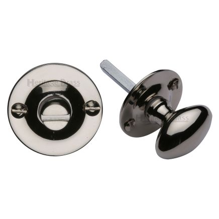 Heritage Brass Oval turn with release Polished Nickel finish