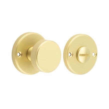 Burlington Westbourne Knurled Turn & Release Satin Brass - By Frelan Hardware - BUR180SB