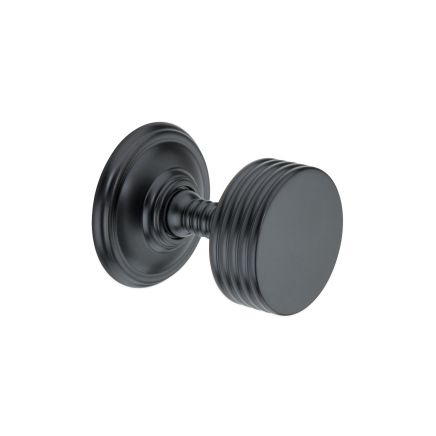Oxford Mortice Door Knob Matt Black