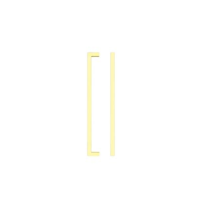Zoo Hardware Square Block Cabinet handle 224mm CTC Brushed Gold Finish