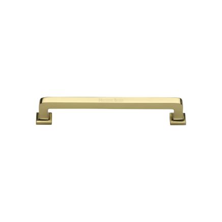 Heritage Brass Cabinet Pull Square Vintage Design 101mm CTC Polished Brass Finish