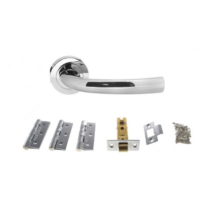 Atlantic Nevada Dorpac (2.5" Latch, 3"x2" Hingesx3) - Polished Chrome