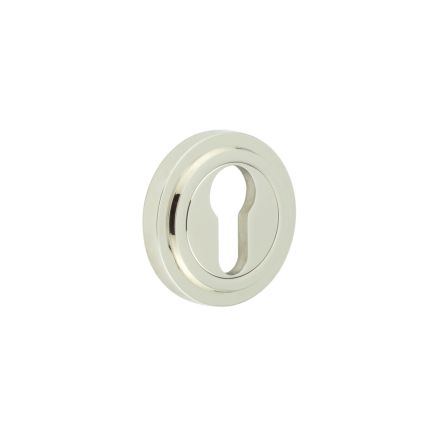 Burlington Euro Profile Escutcheons Stepped Rose Polished Nickel - By Frelan Hardware - BUR-61PN-73PN