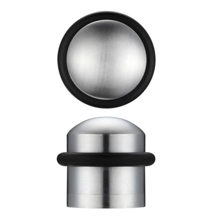 Zoo Hardware Domed Floor Mounted Door Stop - 31mm Dia 35mm Proj - Satin